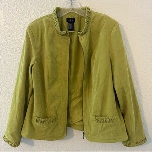 Vintage Olive Green Corduroy Women’s Blazer Jacket